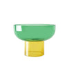 Tip Top Glass Bowl Small- Reversible Green and Yellow