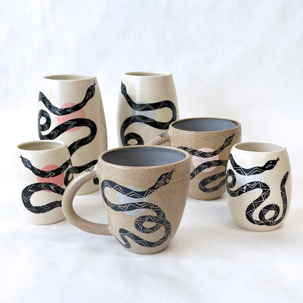 Snake Mug: Pink Moon