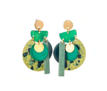 Earrings: Good Fortune XS Green