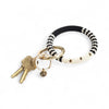 Bracelet: Beaded Key Ring Ivory/Black