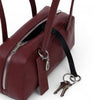 Recycled Leather Bowler Bag: Mahogany