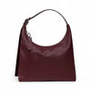 Recycled Leather Shoulder Bag: Mahogany