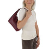 Mini Recycled Leather Shoulder Bag: Mahogany