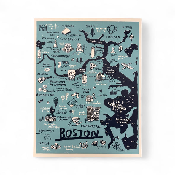 Print: Boston Map
