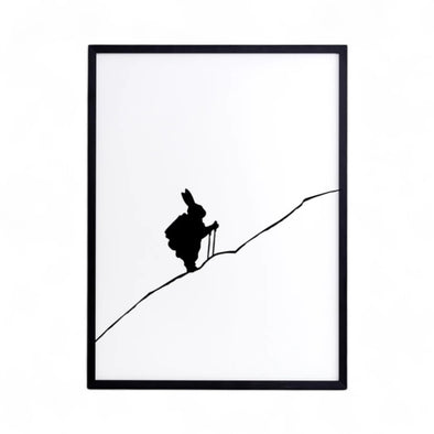 Print: Hiking Rabbit