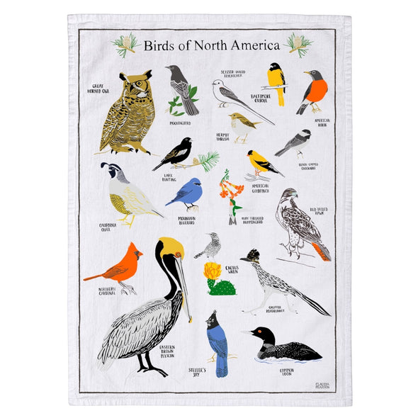 Field Guide To Birds Tea Towel