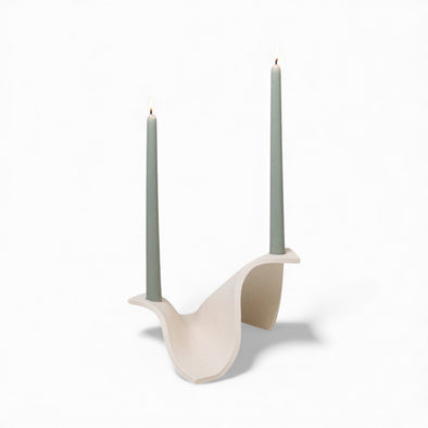 Drape Candelabra: Bone