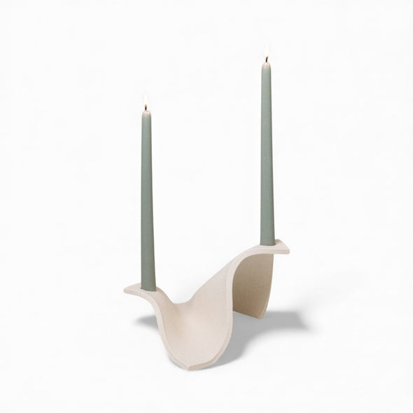 Drape Candelabra: Bone