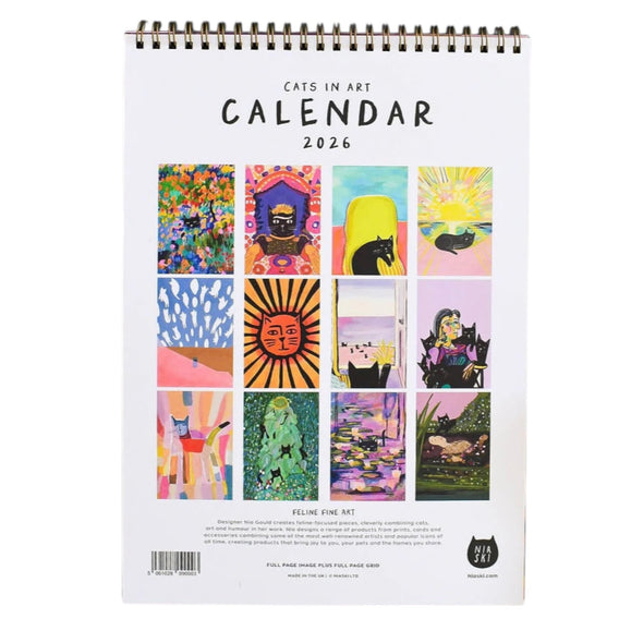Wall Calendar: 2026 Cats in Art