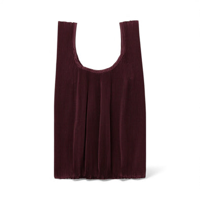 Pleated Baggu: Mahogany