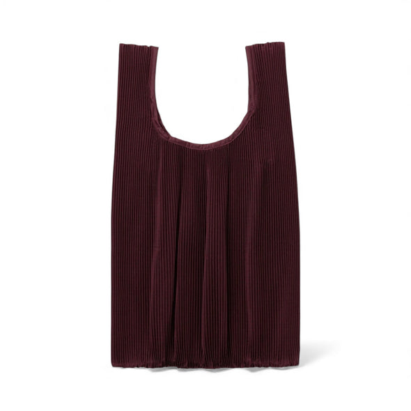 Pleated Baggu: Mahogany