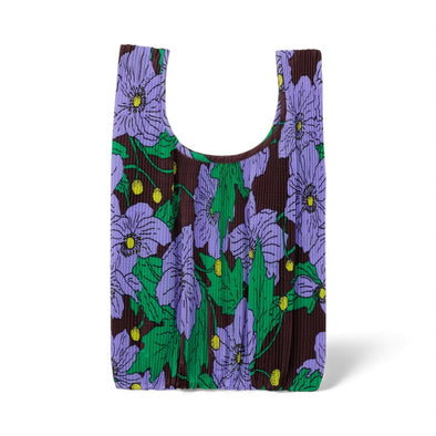 Pleated Baggu: Maroon Poppy