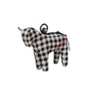 Horse Bag Charm: Black & White Gingham