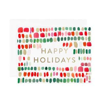 Card: Happy Holidays Paint Strokes