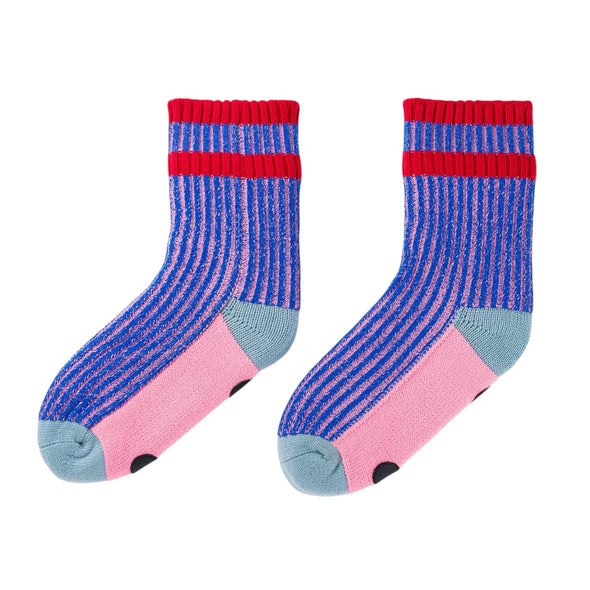 Gym House Socks: Pink/Cobalt S/M