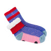 Gym House Socks: Pink/Cobalt S/M