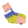 Trio Waffle House Socks: Peach/Cobalt