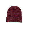 Grid Knit Hat: Wine Red