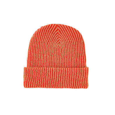 Rib Knit Hat: Camel Poppy