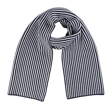 Pinstripe Big Scarf: Black/White