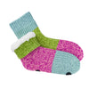 Trio Waffle House Socks: Pink/Lime S/M