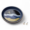 Jewelry Dish & Stud Earring Set: Moonlight/Midnight Blue