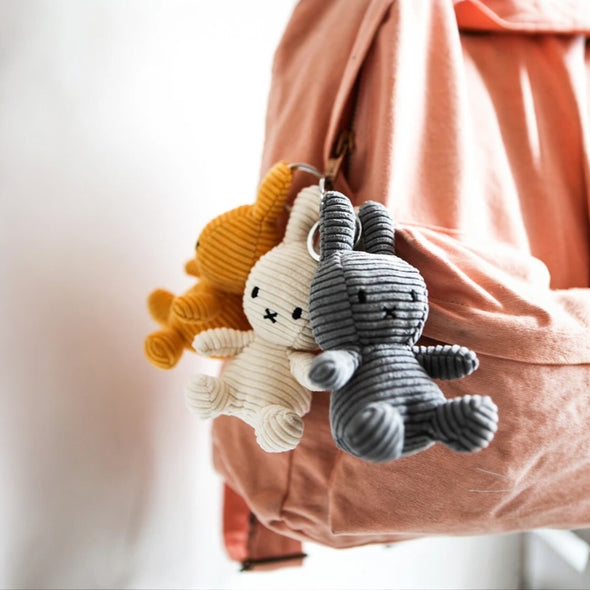 Miffy Keychain: Grey Corduroy