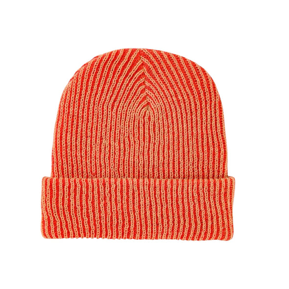 Rib Knit Hat: Camel Poppy