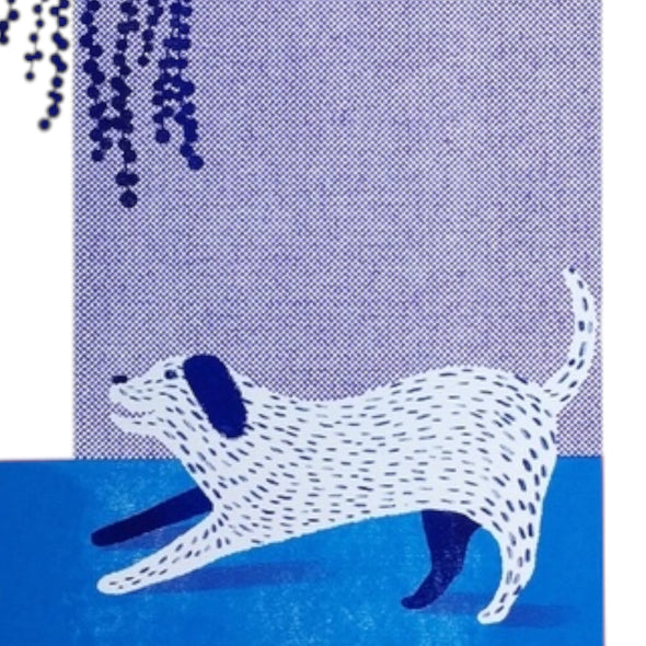 Risograph Print: Downward Dog