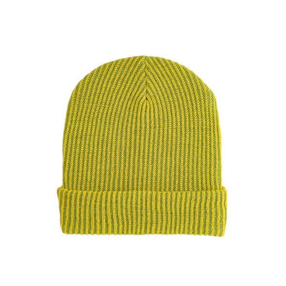 Rib Knit Hat: Green