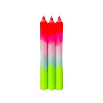 Dip Dye Neon Candle: Lollipop Trees