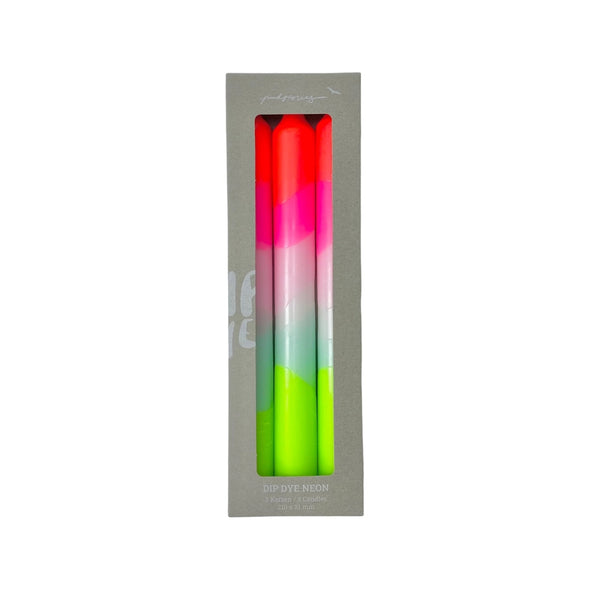 Dip Dye Neon Candle: Lollipop Trees