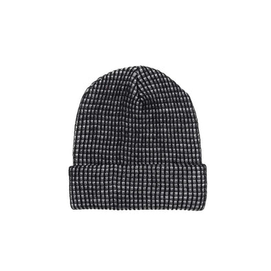 Grid Rib Knit Hat: Black | Grey