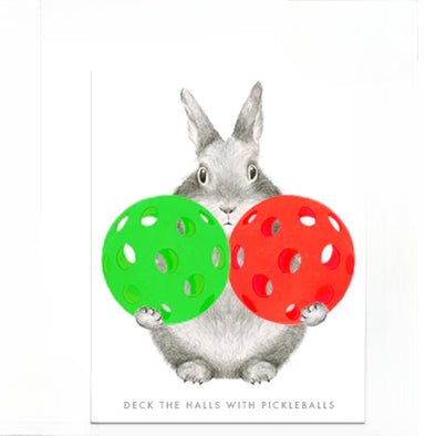 Card: Deck The Halls with Pickleballs