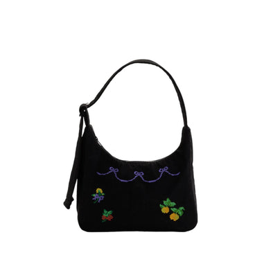 Mini Nylon Shoulder Bag: Cross Stitch