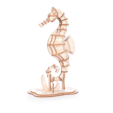 3D Wooden Puzzle: Seahorse