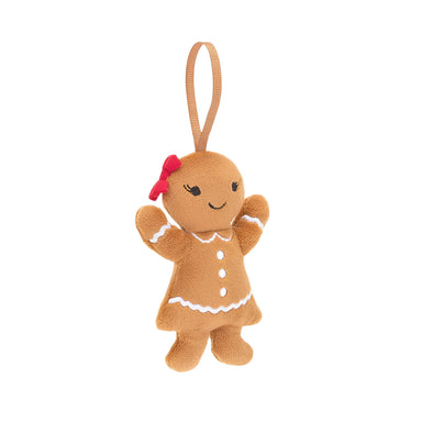 Festive Folly Gingerbread Ruby Decoration