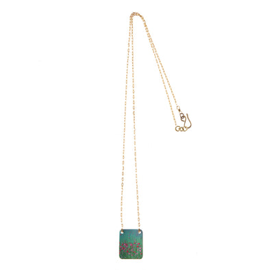 Necklace: Canvas Pendant Meadow