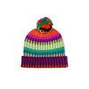 Pom Beanie: Lime/Cobalt