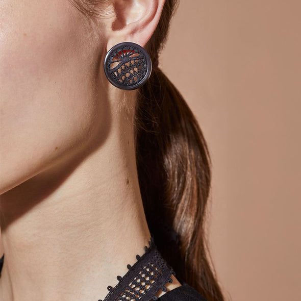 Earrings: Memoria do Oficio Sol Preto