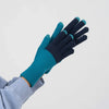 Colorblock Knit Touchscreen Gloves: Navy Teal