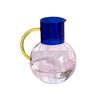 Large Pablo Glass Jug: Pink/Cobalt