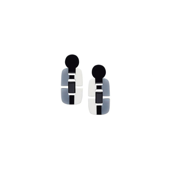 Earrings: Panorama Link Black