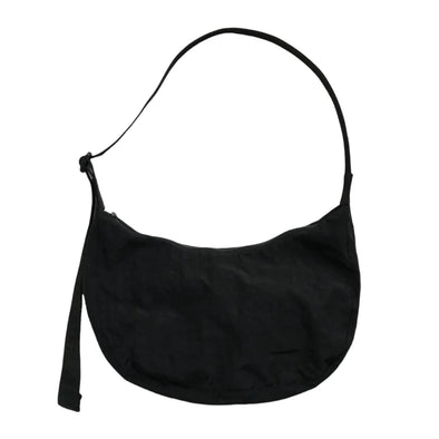Nylon Crescent Bag: Black