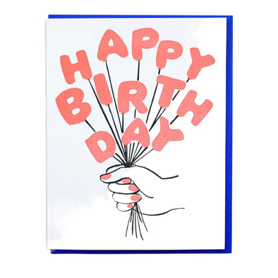 Card: Birthday Balloons Pink
