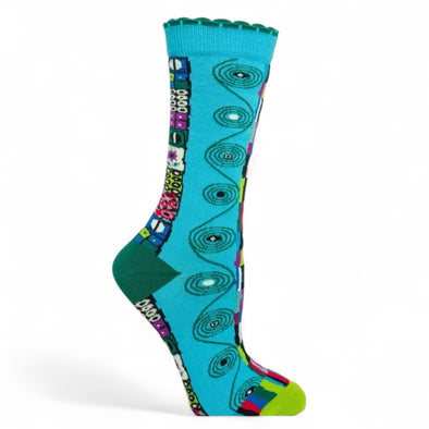 Socks: Spirals Blue