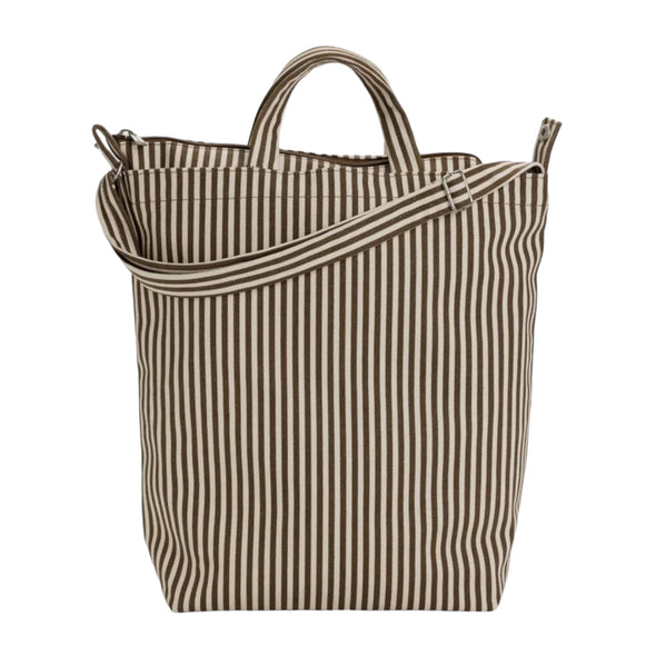 Zip Duck Bag: Brown Stripe