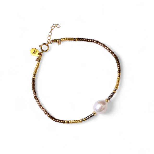 Wisdom & Grace White Pearl Bracelet