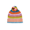 Mosaic Stripe Pom Beanie: Rust Lilac