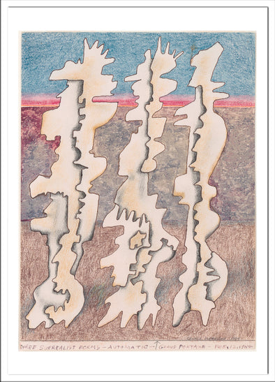 Postcard: George Morrison, Three Surrealist Forms, Automatic